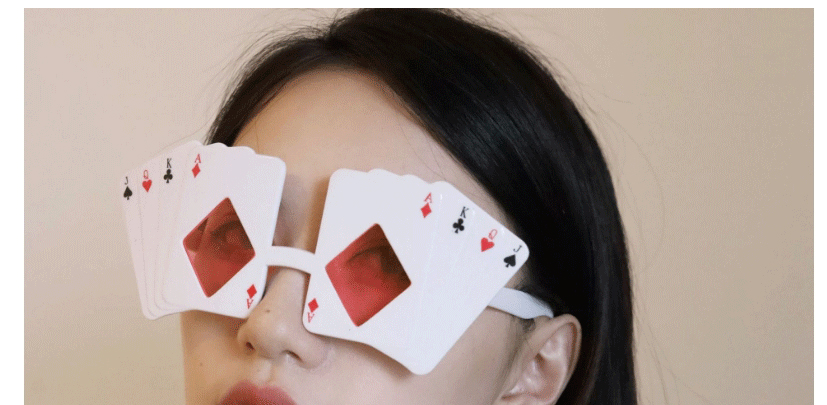Fashion Playing Cards Abs Painted Playing Card Sunglasses,Women Sunglasses