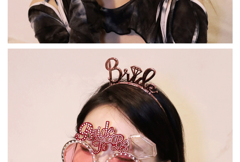 Fashion Silver Electroplated Bridal Headband Plastic Letter Headband,Women Sunglasses