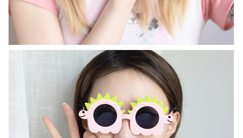 Fashion Pink Abs Spray Painted Dinosaur Sunglasses,Women Sunglasses