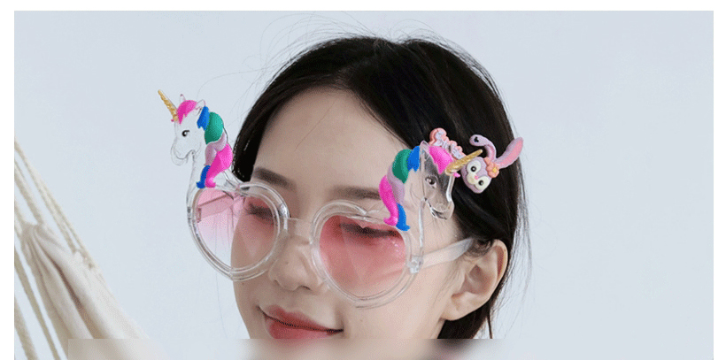 Fashion Transparent Unicorn Abs Unicorn Sunglasses,Women Sunglasses