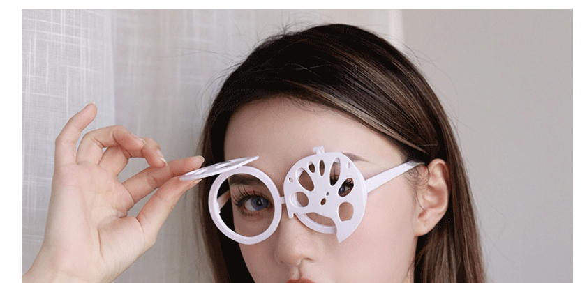 Fashion Flip Lotus Root Slices-transparent Slices Abs Flip Flap Sunglasses,Women Sunglasses