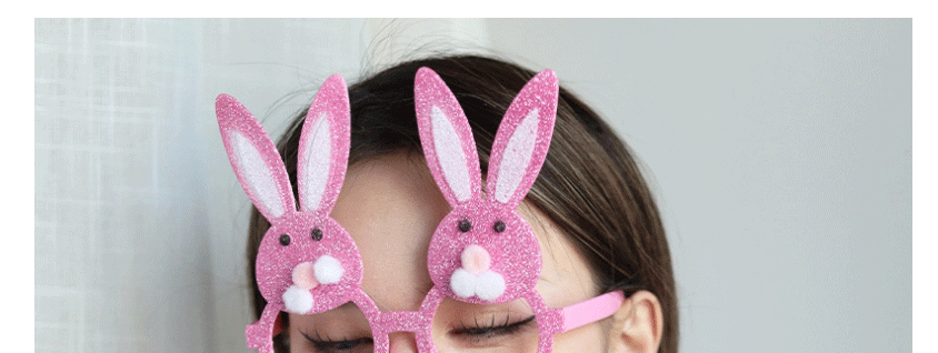 Fashion Long Ears Gold Pink Rabbit Without Lenses Abs Long Ear Gold Pink Rabbit Sunglasses,Women Sunglasses