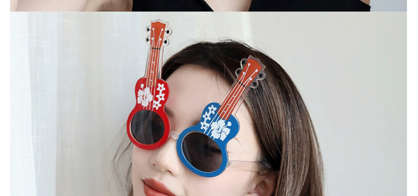 Fashion Transparent Guitar Abs Electric Guitar Sunglasses,Women Sunglasses