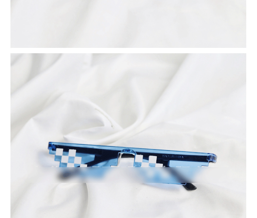 Fashion Small Blue Mosaic Ac Mosaic Geometric Sunglasses,Women Sunglasses