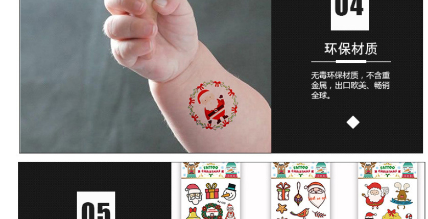 Fashion Wj-015 Cartoon Christmas Tattoo Stickers,Tattoos&body Art