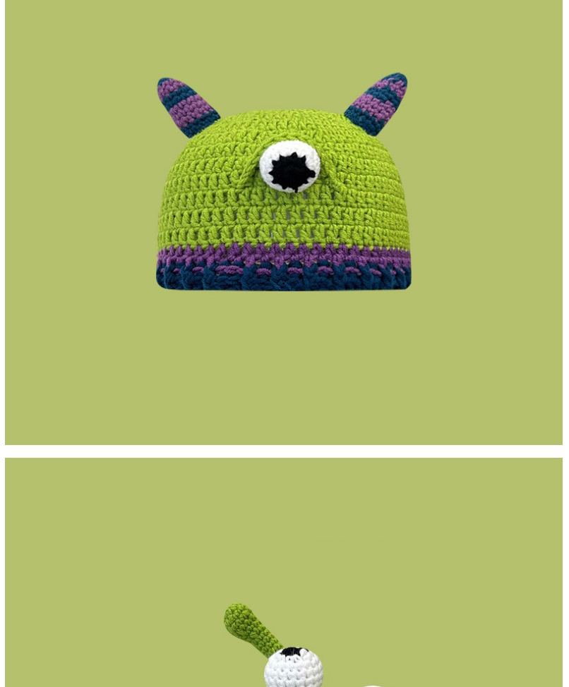 Fashion Shrek Unicorn Cartoon Knitted Pullover Hat,Beanies&Others