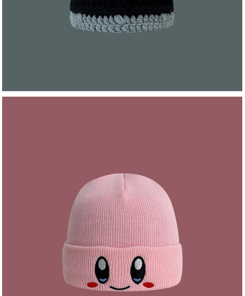 Fashion Horn Knitted Hat Cartoon Knitted Pullover Hat,Beanies&Others