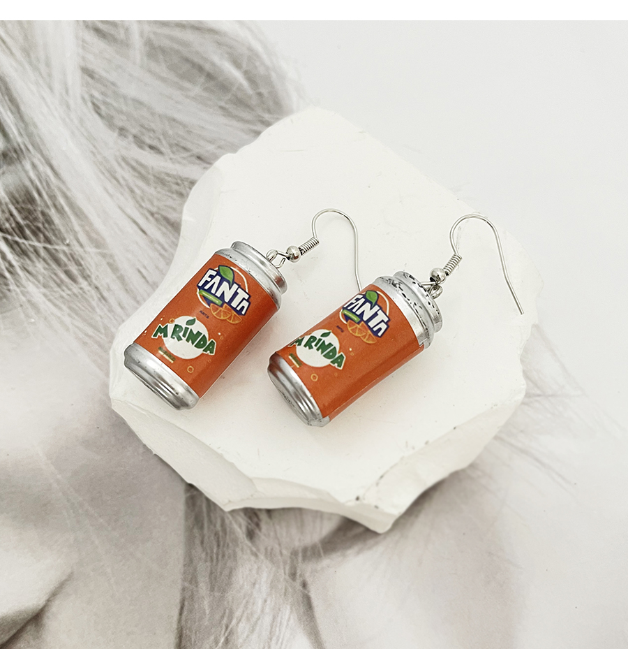 Fashion Orange Alloy Drink Pendant Earrings,Drop Earrings
