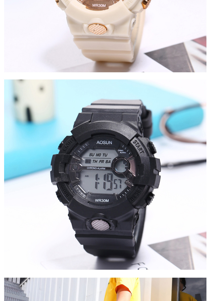 Fashion Black Pu Geometric Round Dial Watch,Ladies Watches