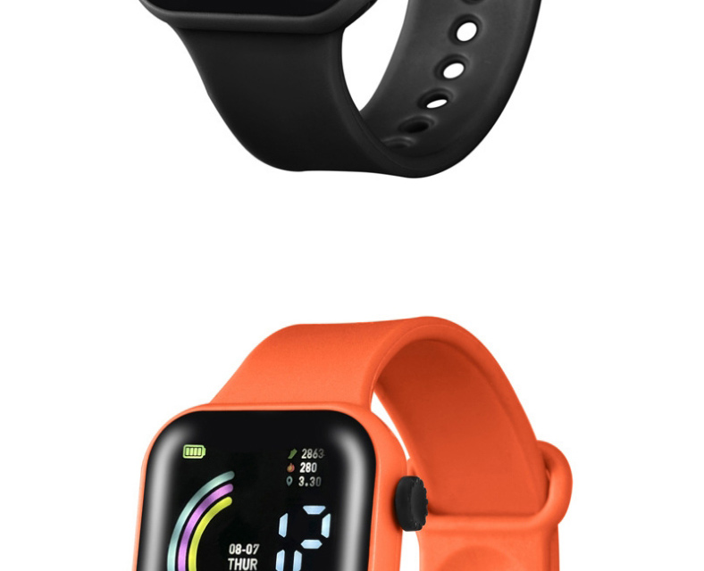 Fashion Orange Plastic Geometric Square Dial Watch,Ladies Watches
