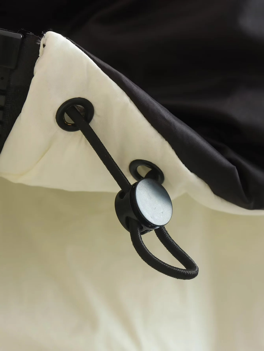 Fashion Black Slipper Stand -up Collar Zipper Cotton Vest,Tank Tops & Camis