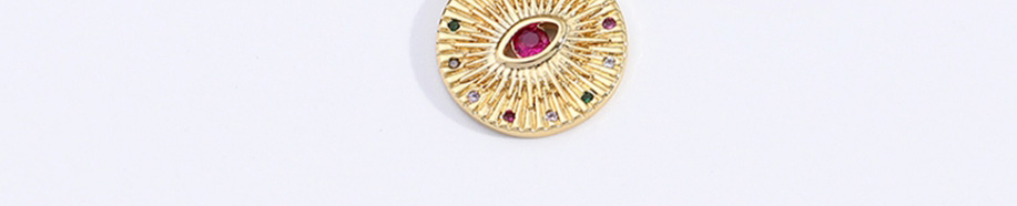Fashion Gold-8 Copper Inlaid Diamond Eye Round Brand Accessories Accessories,Jewelry Findings & Components
