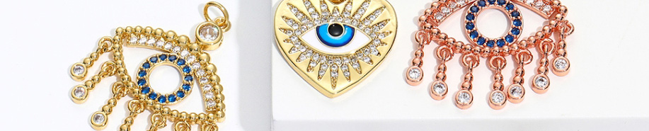 Fashion Pink Copper Drop Oil Love Eye Jewelry Accessories,Jewelry Packaging & Displays