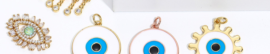 Fashion Pink Copper Drop Oil Love Eye Jewelry Accessories,Jewelry Packaging & Displays
