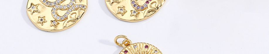 Fashion Gold-3 Copper Inlaid Diamond Love Eye Jewelry Accessories,Jewelry Findings & Components