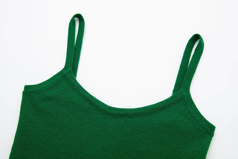 Fashion Green Wool Knit Camisole,Tank Tops & Camis