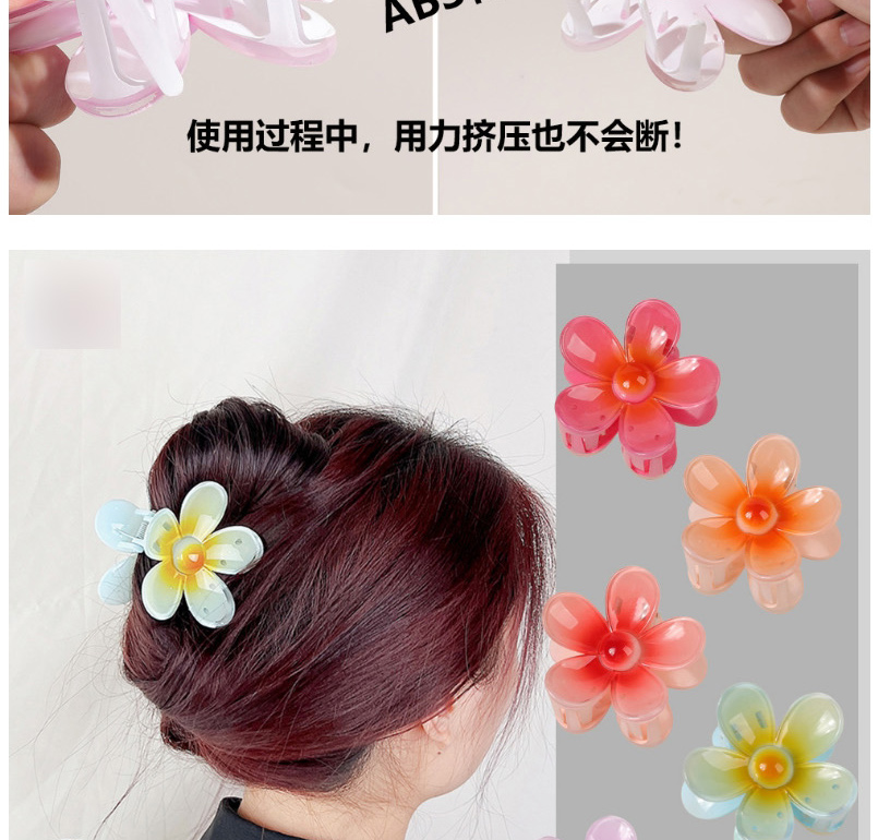 Fashion Gradient Flowers - Bright Milky White Gradient Flower Grabber,Hair Claws