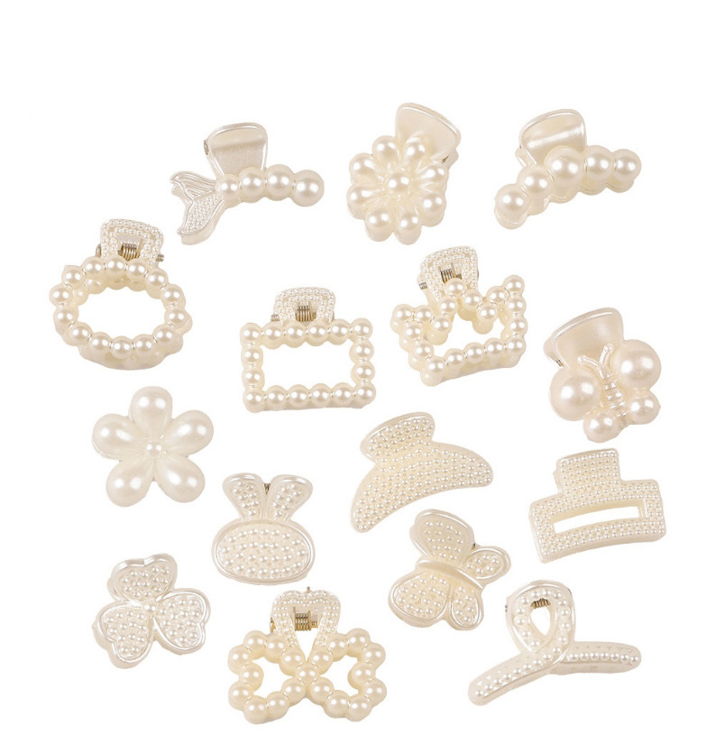 Fashion Small Pearl Small Grab Clip-mickey Pearl Mouse Head Grabber,Hair Claws