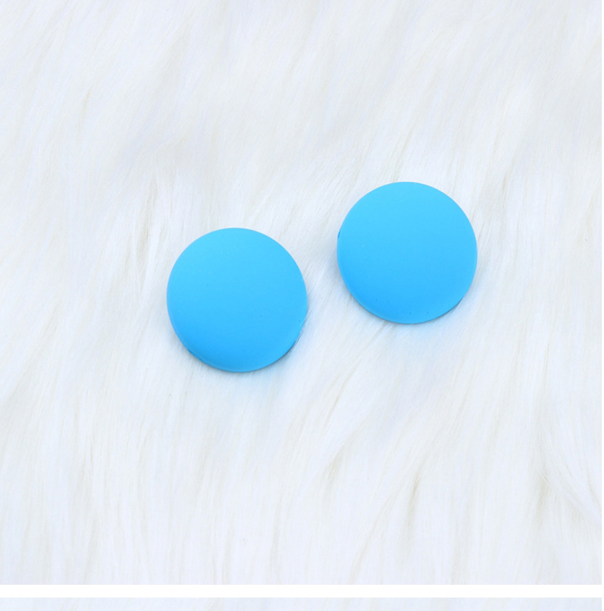 Fashion Navy Blue Acrylic Spray Painted Round Stud Earrings,Stud Earrings