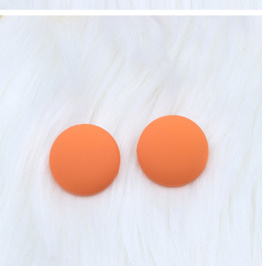 Fashion Orange Acrylic Spray Painted Round Stud Earrings,Stud Earrings