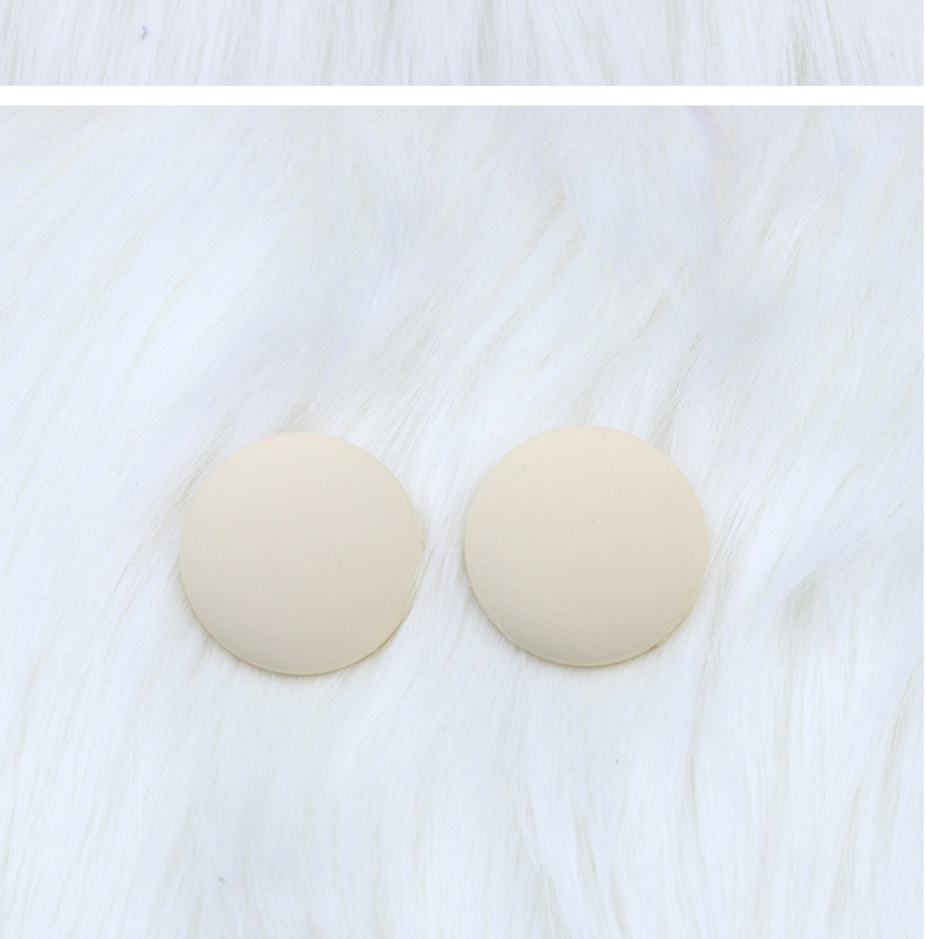Fashion White Acrylic Spray Painted Round Stud Earrings,Stud Earrings