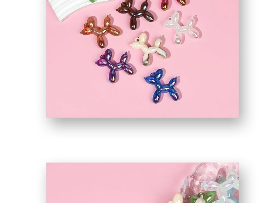 Fashion Milky Acrylic Balloon Dog Ornament Accessories,Jewelry Findings & Components