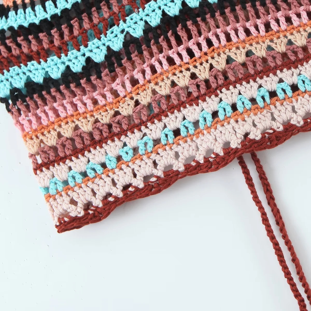 Fashion Color Multicolored Crochet Suspenders,Tank Tops & Camis