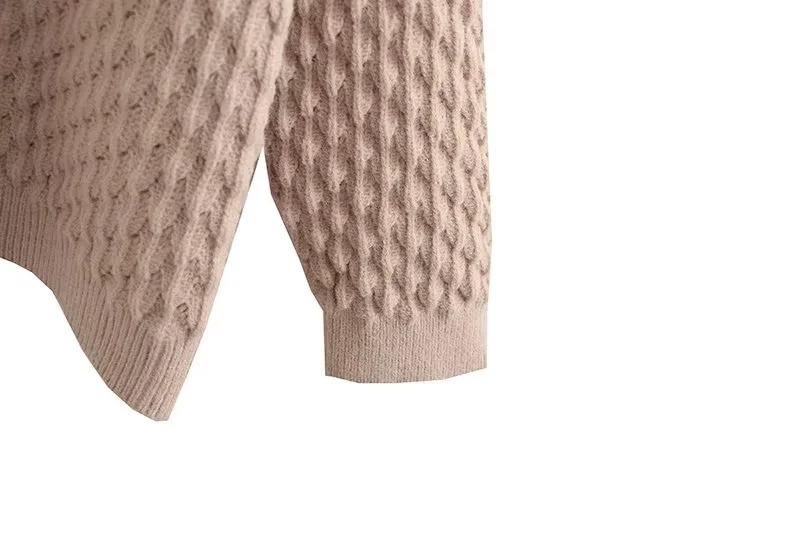 Fashion Khaki Polyester V-neck Knit Sweater,Tank Tops & Camis