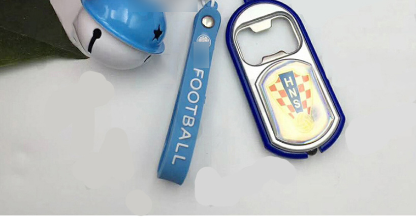 Fashion France Pvc Printed Bell Bottle Opener Keychain With Light (with Light),Fashion Keychain