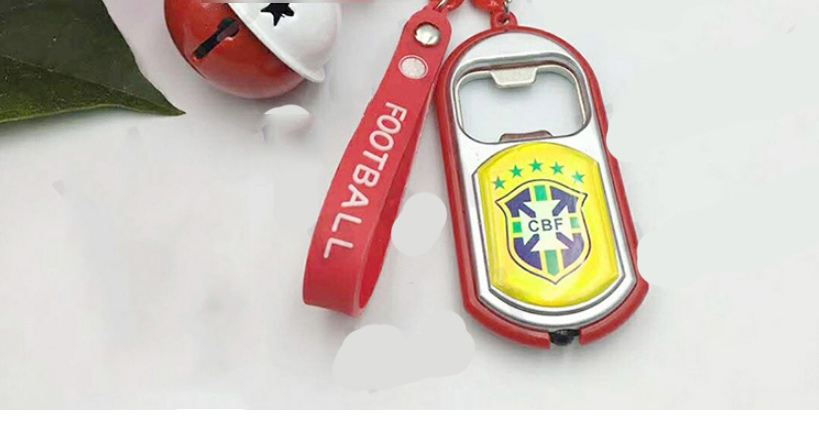 Fashion Uruguay Pvc Printed Bell Bottle Opener Keychain With Light (with Light),Fashion Keychain