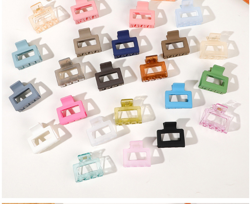 Fashion Jelly Grey Plastic Square Gripper,Hair Claws