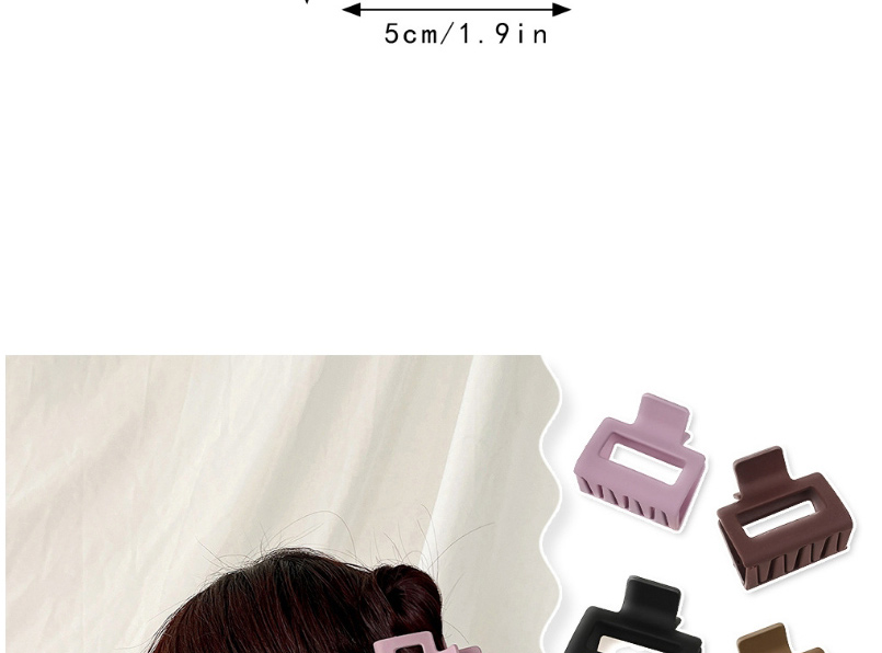 Fashion A190 Plastic Square Small Grab Clip - Transparent Pc Square Gripper,Hair Claws