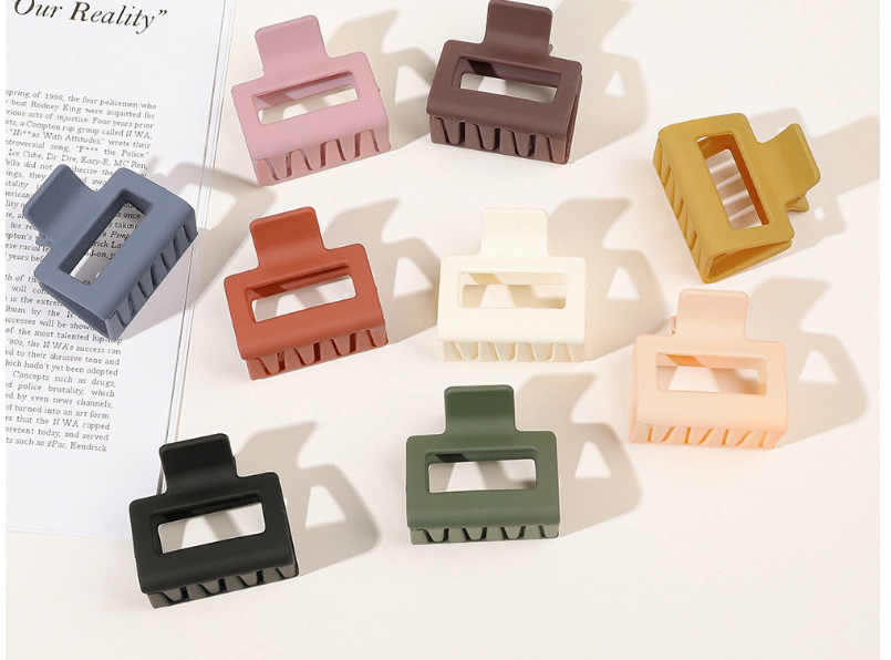 Fashion 5cm Square - Frosted Korean Powder Pc Square Gripper,Hair Claws