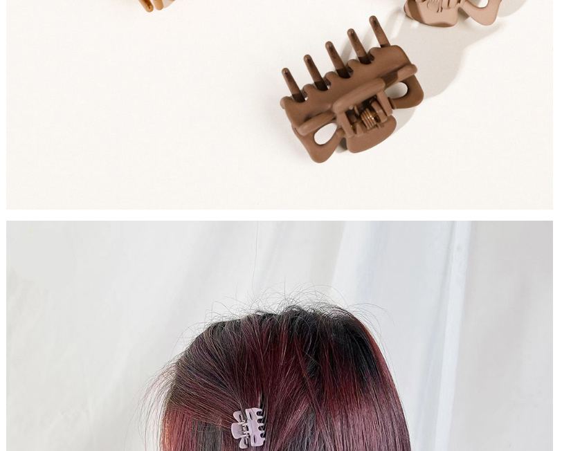 Fashion Brown Frosted Little Monster Grip,Hair Claws