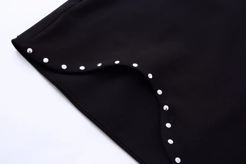Fashion Black Studded Skirt,Skirts