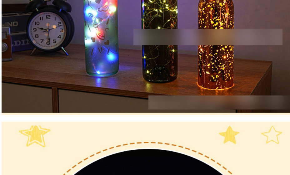 Fashion Zhengbai Wine Bottle 20 Heads With Flash Led Copper Wire Light String (charged),Festival & Party Supplies