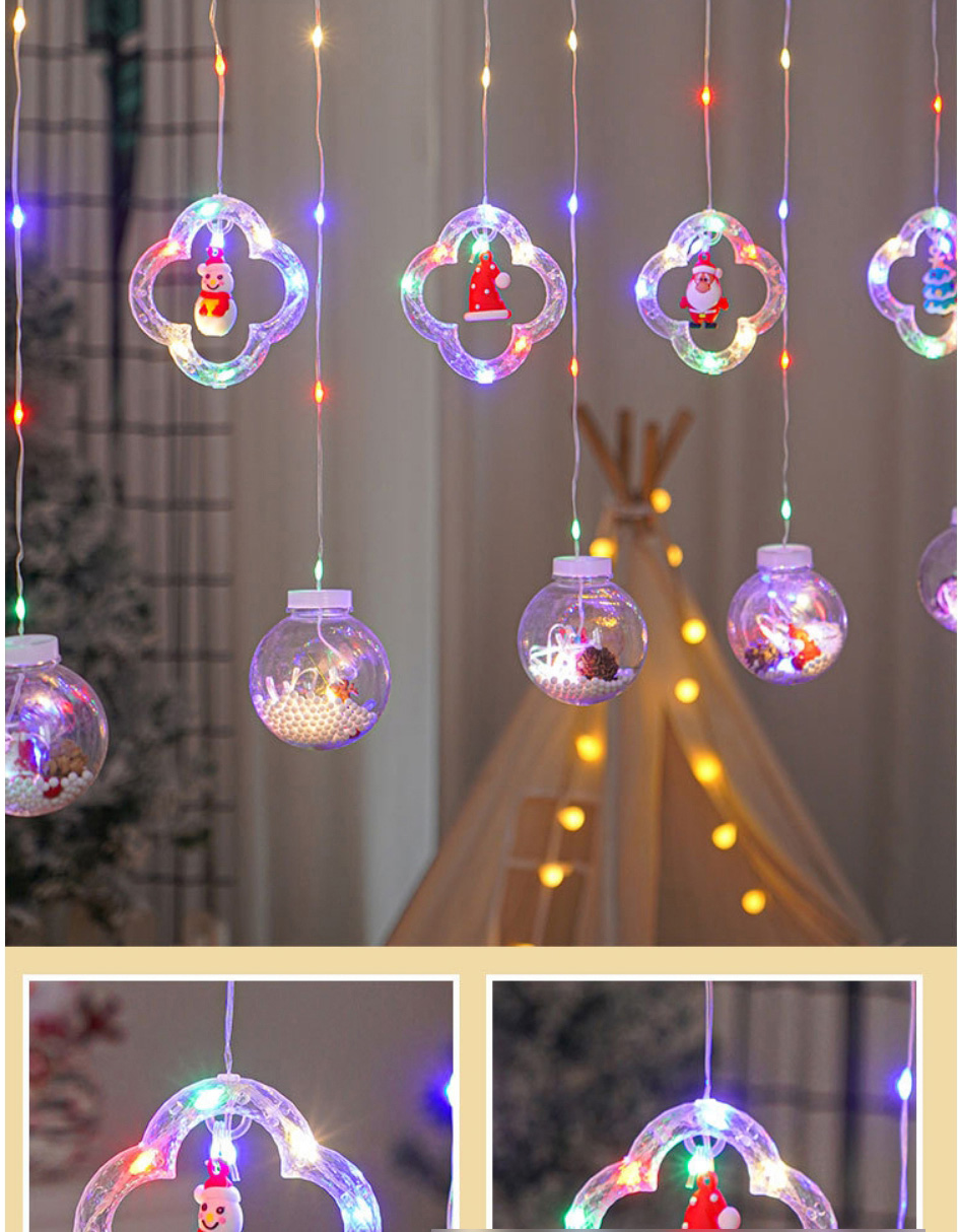Fashion Color Hachigong Usb With Remote Control Led Leather Wire Christmas Curtain Lights (charged),Festival & Party Supplies