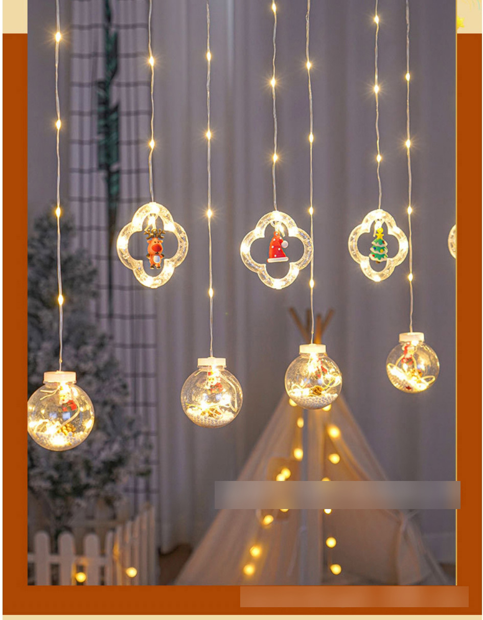 Fashion Warm White Leather Line Lamp Plug Type Led Leather Wire Christmas Curtain Lights (charged),Festival & Party Supplies