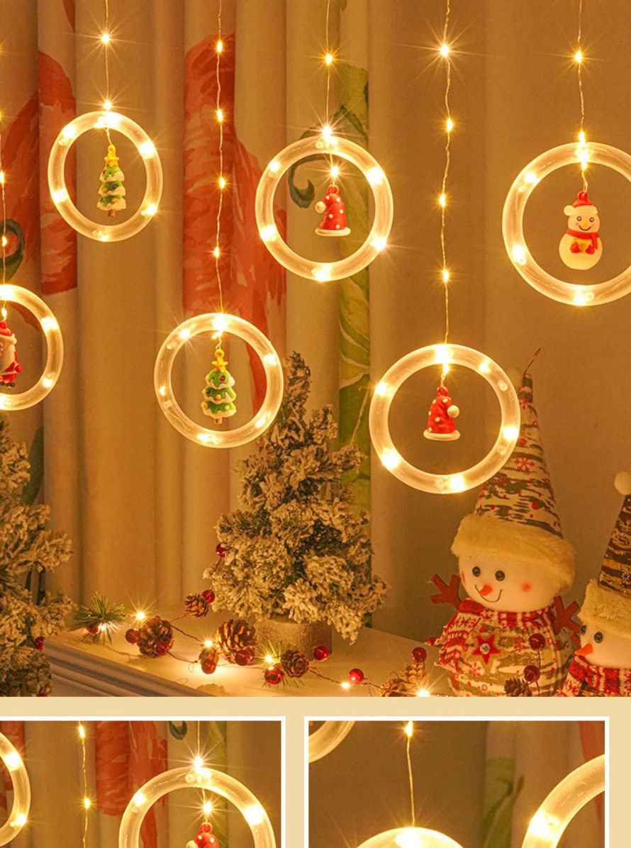 Fashion Warm White Christmas Curtain Lights (charged),Festival & Party Supplies