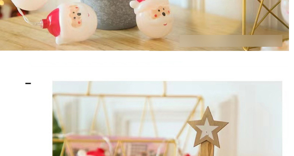 Fashion 1.5 Meters 10 Lights Warm Battery Plastic Santa Claus String Lights (electric),Festival & Party Supplies