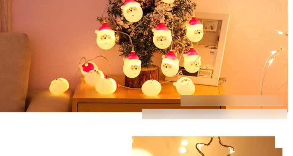 Fashion 6 Meters 40 Lights Warm Battery Plastic Santa Claus String Lights (electric),Festival & Party Supplies