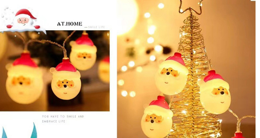 Fashion 3 Meters 20 Lights Warm Battery Plastic Santa Claus String Lights (electric),Festival & Party Supplies