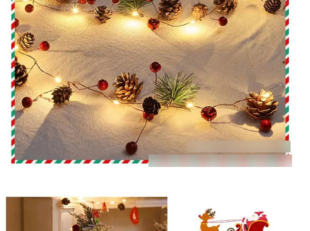 Fashion Pine Cone Bell 2 Meters 20 Lights Copper Wire Pine Cone Christmas Lights (live),Festival & Party Supplies