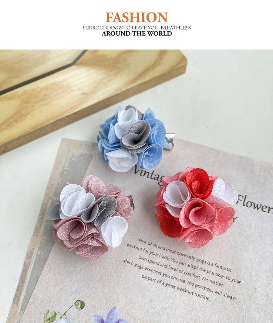 Fashion Blue Alloy Fabric Flower Brooch,Korean Brooches