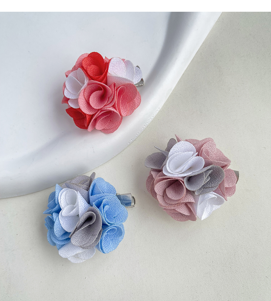 Fashion Red Alloy Fabric Flower Brooch,Korean Brooches