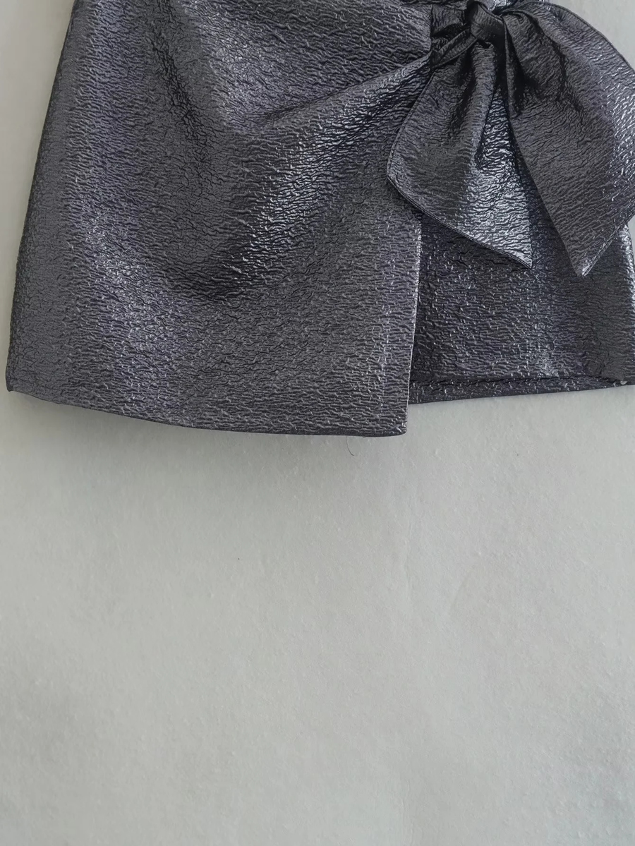 Fashion Purple Bow Stitching Jewelry Skirt,Skirts