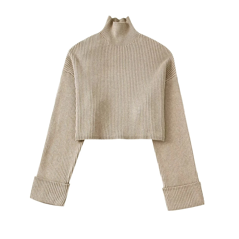 Fashion Black Wool Knit Turtleneck Sweater,Sweater