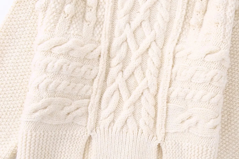 Fashion White Wool Knit Turtleneck Sweater,Sweater