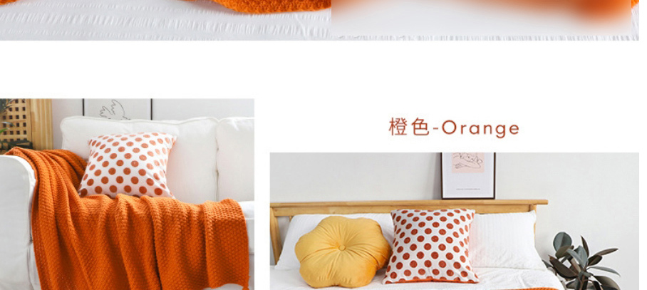 Fashion Orange 150x240cm 1.4kg Hanging Woven Sofa Blanket,Home Textiles
