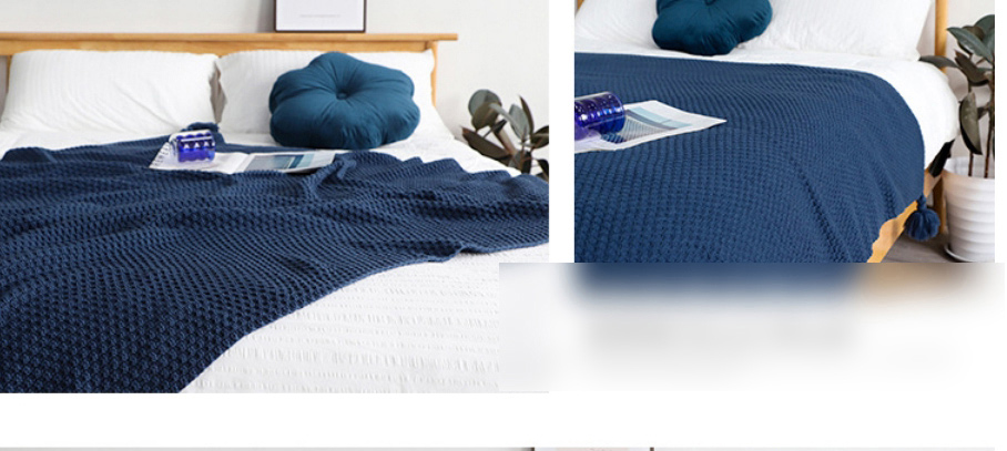 Fashion Dark Grey 150x240cm 1.4kg Hanging Woven Sofa Blanket,Home Textiles